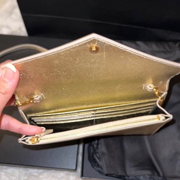 Gold YSL convertible wallet/crossbody - Picture 3 of 5